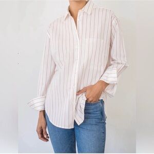 AYR Striped Button-Up Women's Top